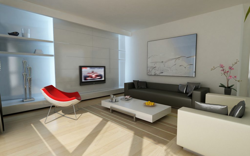 cheap minimalist living room