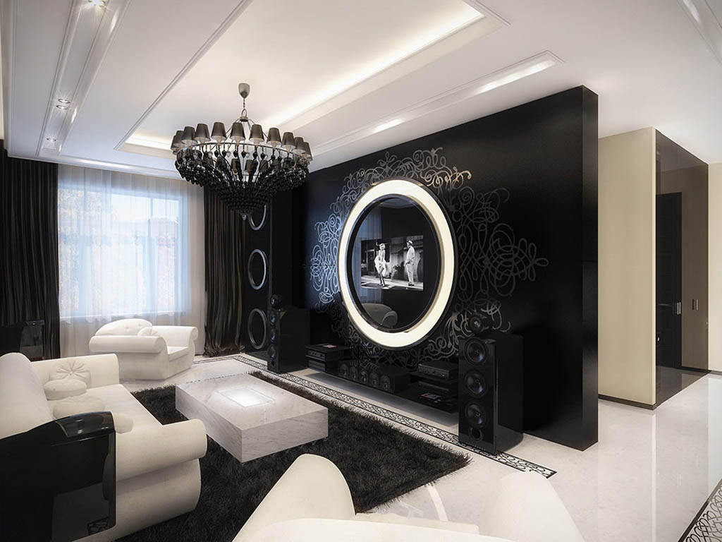 images of modern living room ideas black and white