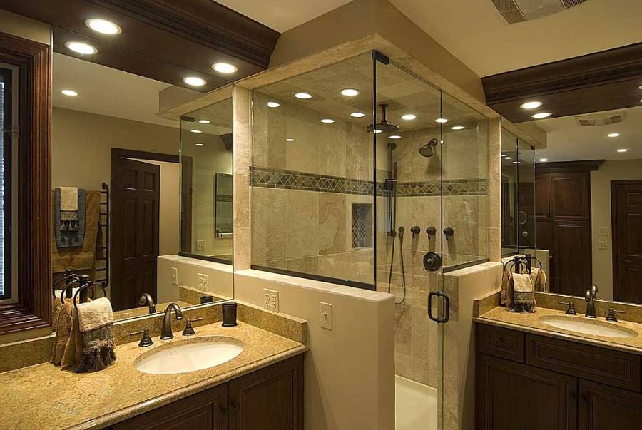 Make your bathroom compact with walk-in shower