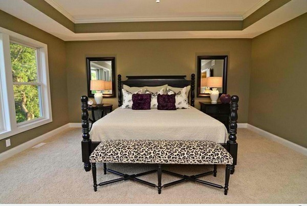 bedded bedrooms leopard accent