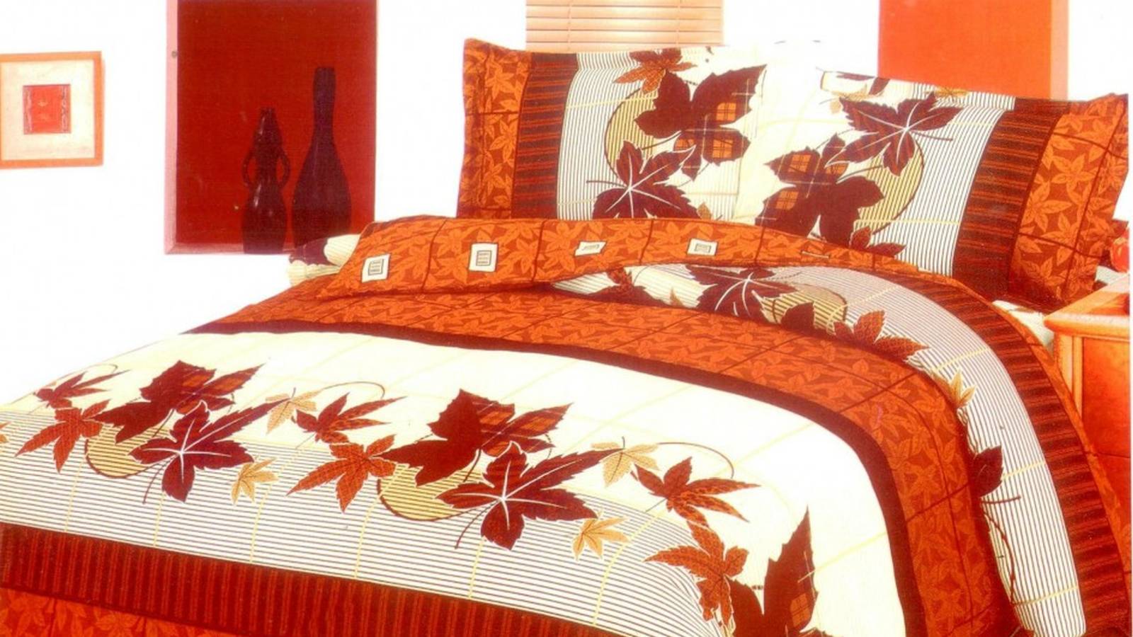 Autumn bedding designs in the bedroom