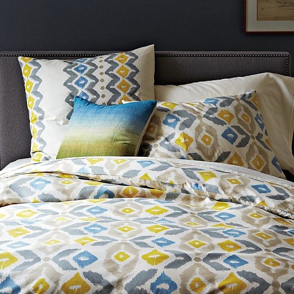 autumnal bed linen designs ikat style pattern