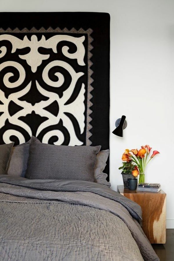 peculiar idea for bed headboard with original design