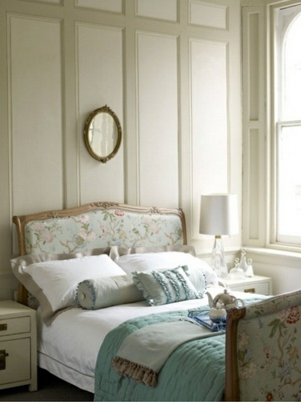 romantic bedroom designs in pastel colors ocean blue bedspread