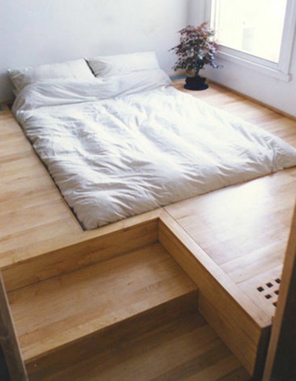bedroom ideas bed bedroom arte installed pedestal wooden stairs
