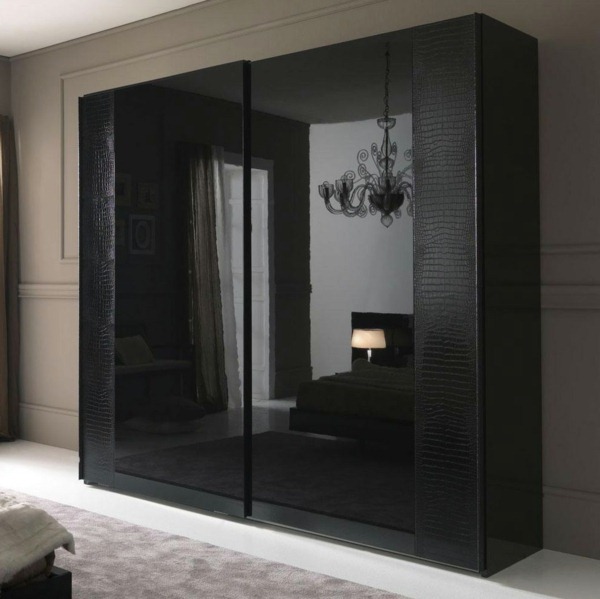 leather upholstery black carpet bedrooms wardrobe sliding doors