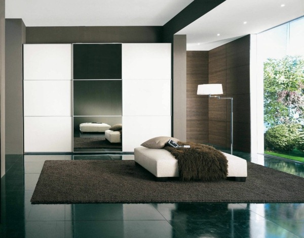 minimalist bedroom carpet bed wood texture