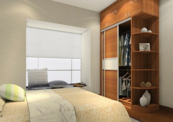 modern urban bedroom bedspread shelves practically designed