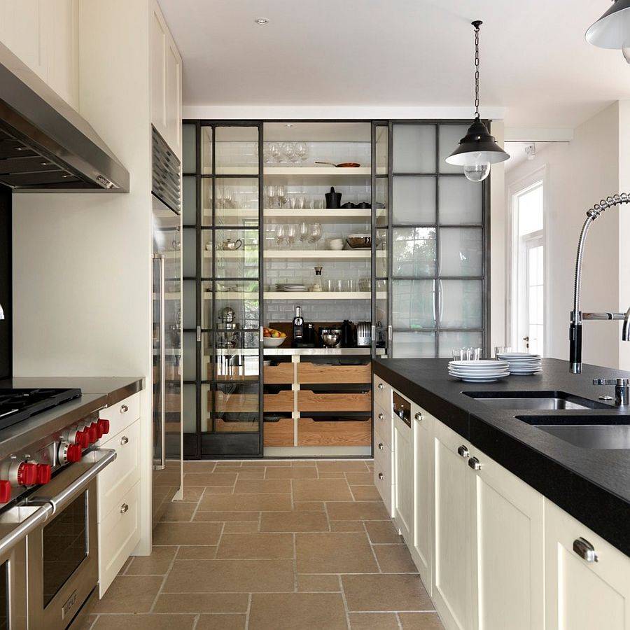 industrial style kitchen pantry