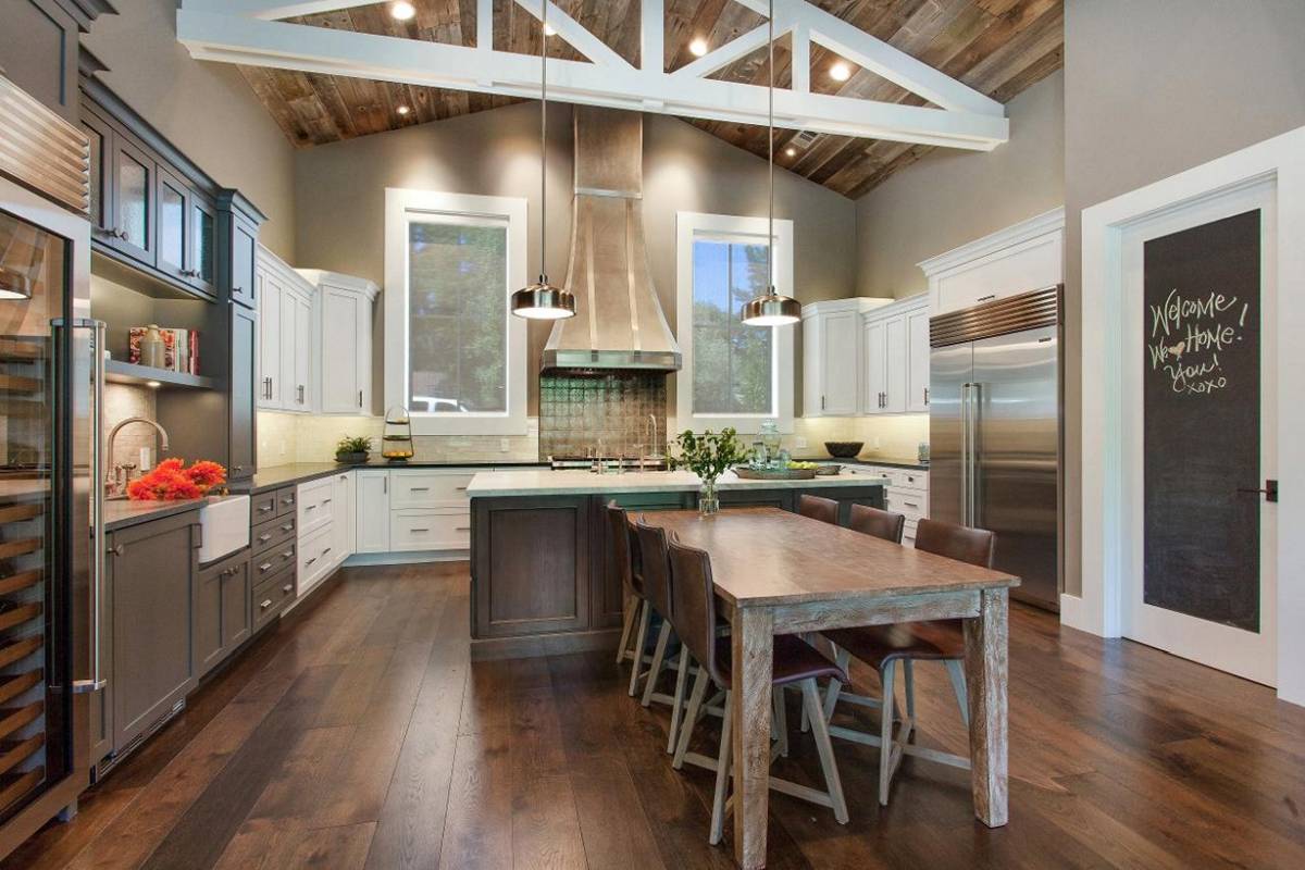 Best sample of loft kitchen decor which combine industrial, urban and rustic elements.